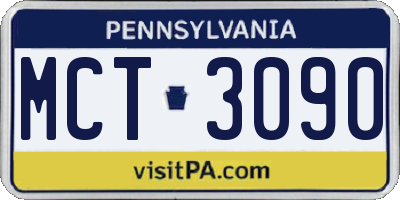PA license plate MCT3090