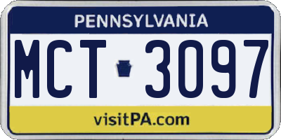 PA license plate MCT3097