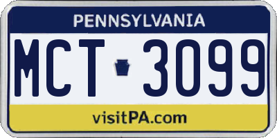 PA license plate MCT3099