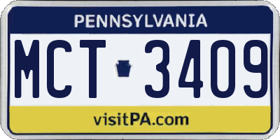 PA license plate MCT3409