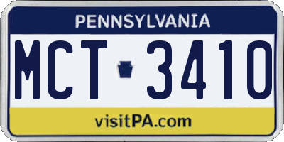 PA license plate MCT3410