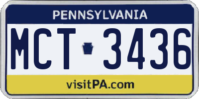 PA license plate MCT3436