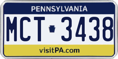 PA license plate MCT3438
