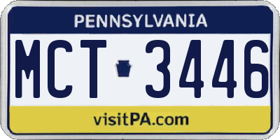 PA license plate MCT3446