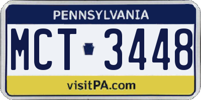 PA license plate MCT3448
