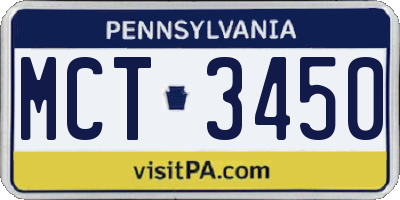 PA license plate MCT3450