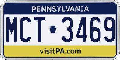 PA license plate MCT3469