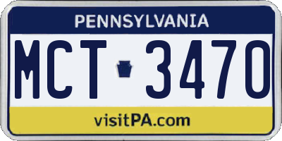 PA license plate MCT3470