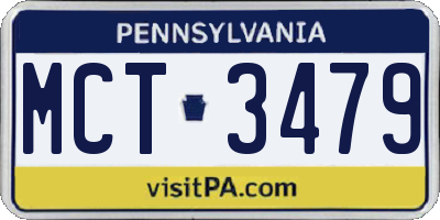 PA license plate MCT3479