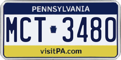 PA license plate MCT3480