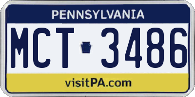 PA license plate MCT3486