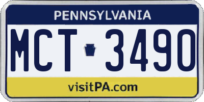 PA license plate MCT3490