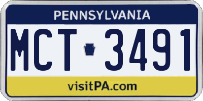 PA license plate MCT3491