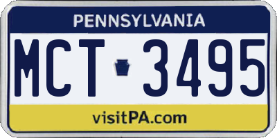PA license plate MCT3495