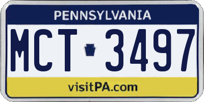 PA license plate MCT3497