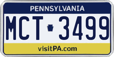 PA license plate MCT3499