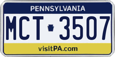 PA license plate MCT3507