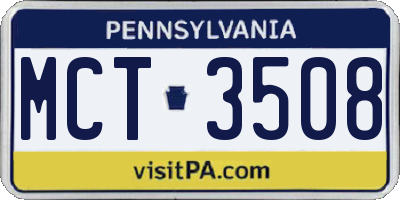 PA license plate MCT3508
