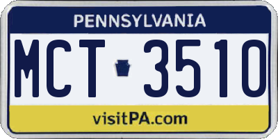 PA license plate MCT3510