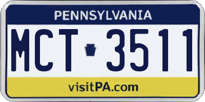 PA license plate MCT3511