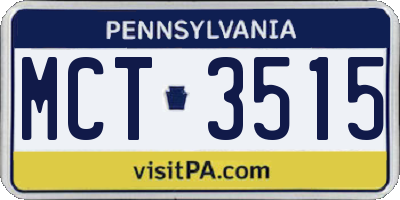PA license plate MCT3515