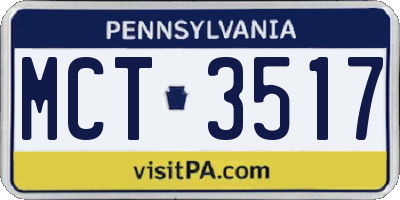 PA license plate MCT3517