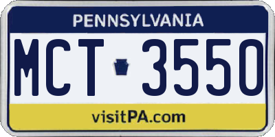 PA license plate MCT3550