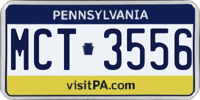 PA license plate MCT3556