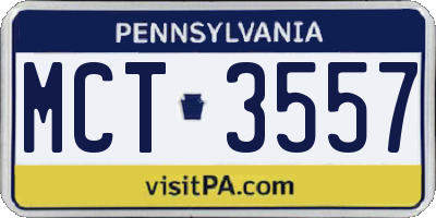 PA license plate MCT3557
