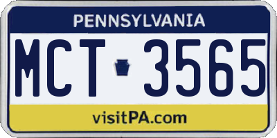 PA license plate MCT3565
