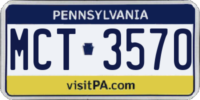 PA license plate MCT3570