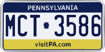 PA license plate MCT3586