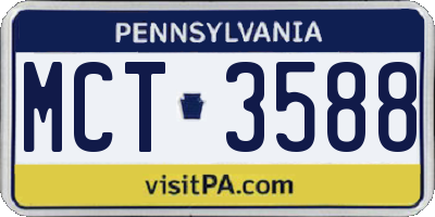 PA license plate MCT3588