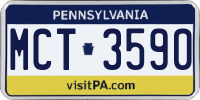 PA license plate MCT3590