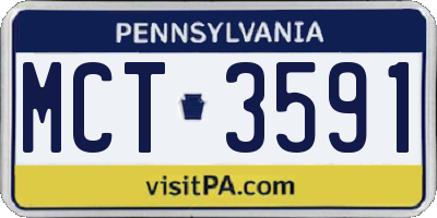 PA license plate MCT3591