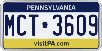 PA license plate MCT3609