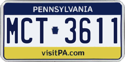 PA license plate MCT3611