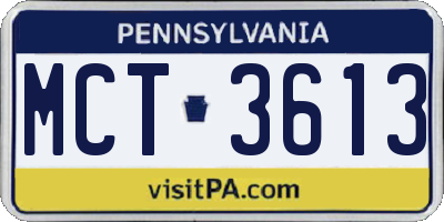 PA license plate MCT3613
