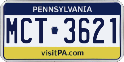 PA license plate MCT3621