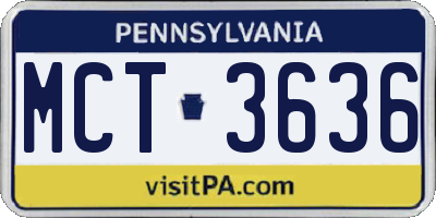 PA license plate MCT3636