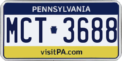 PA license plate MCT3688