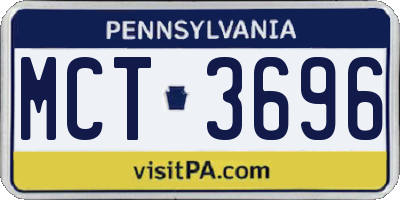 PA license plate MCT3696