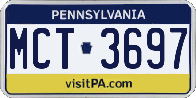 PA license plate MCT3697