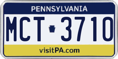 PA license plate MCT3710