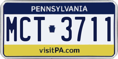 PA license plate MCT3711