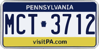 PA license plate MCT3712