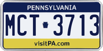 PA license plate MCT3713