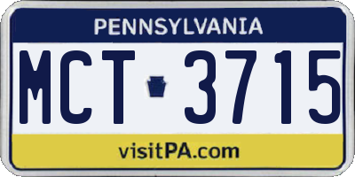 PA license plate MCT3715