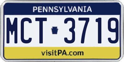 PA license plate MCT3719