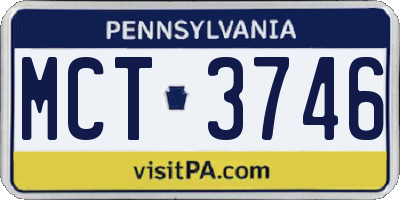 PA license plate MCT3746
